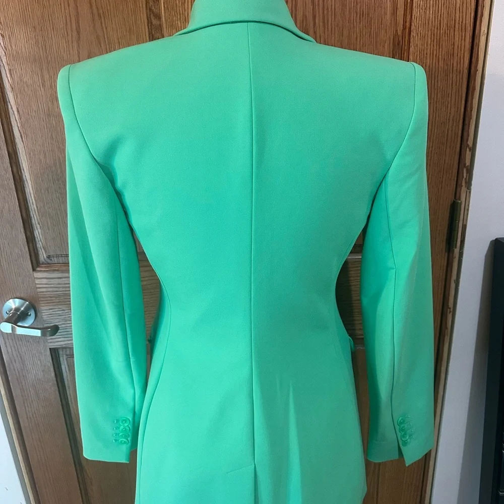 Express Mint Green Double-Breasted Blazer - Picture 5 of 10